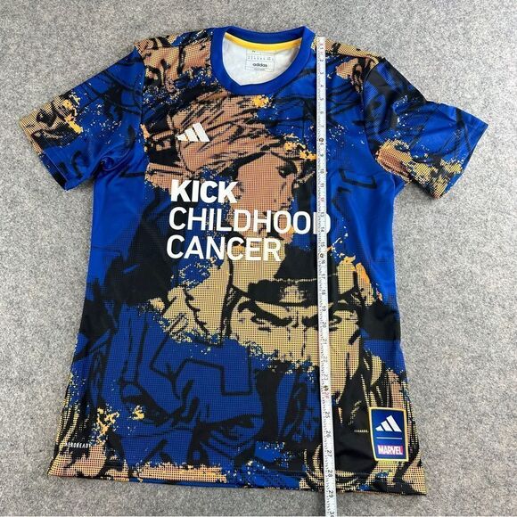 Adidas X Marvel Kick Childhood Cancer Pre-Match Soccer Jersey HT3238 Size Medium - Picture 4 of 7
